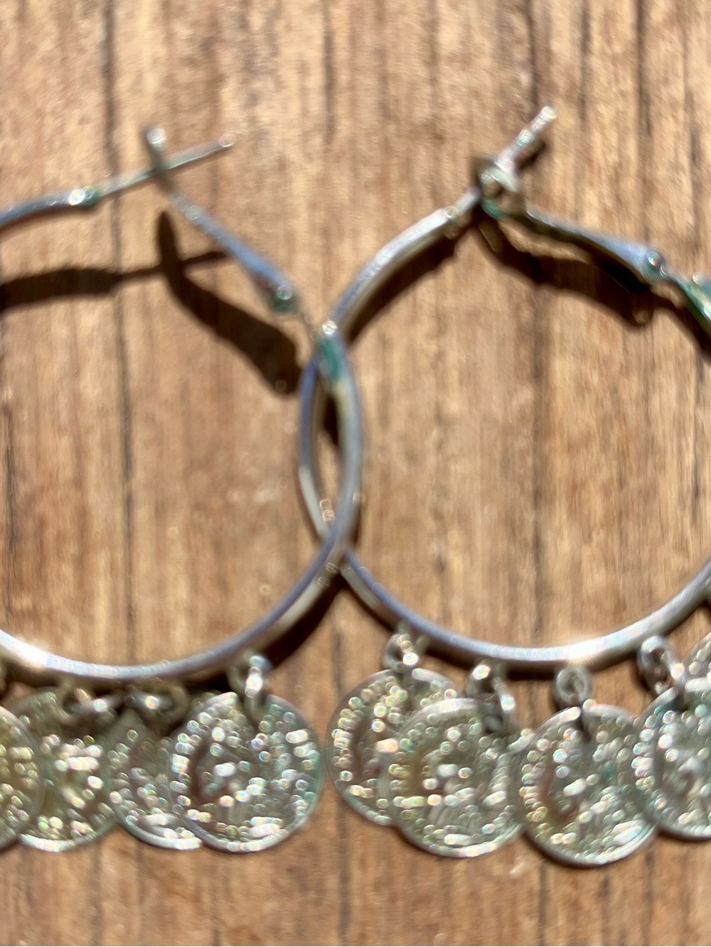 Gold Hoop Coin Dangle Earrings - Women Jewelry